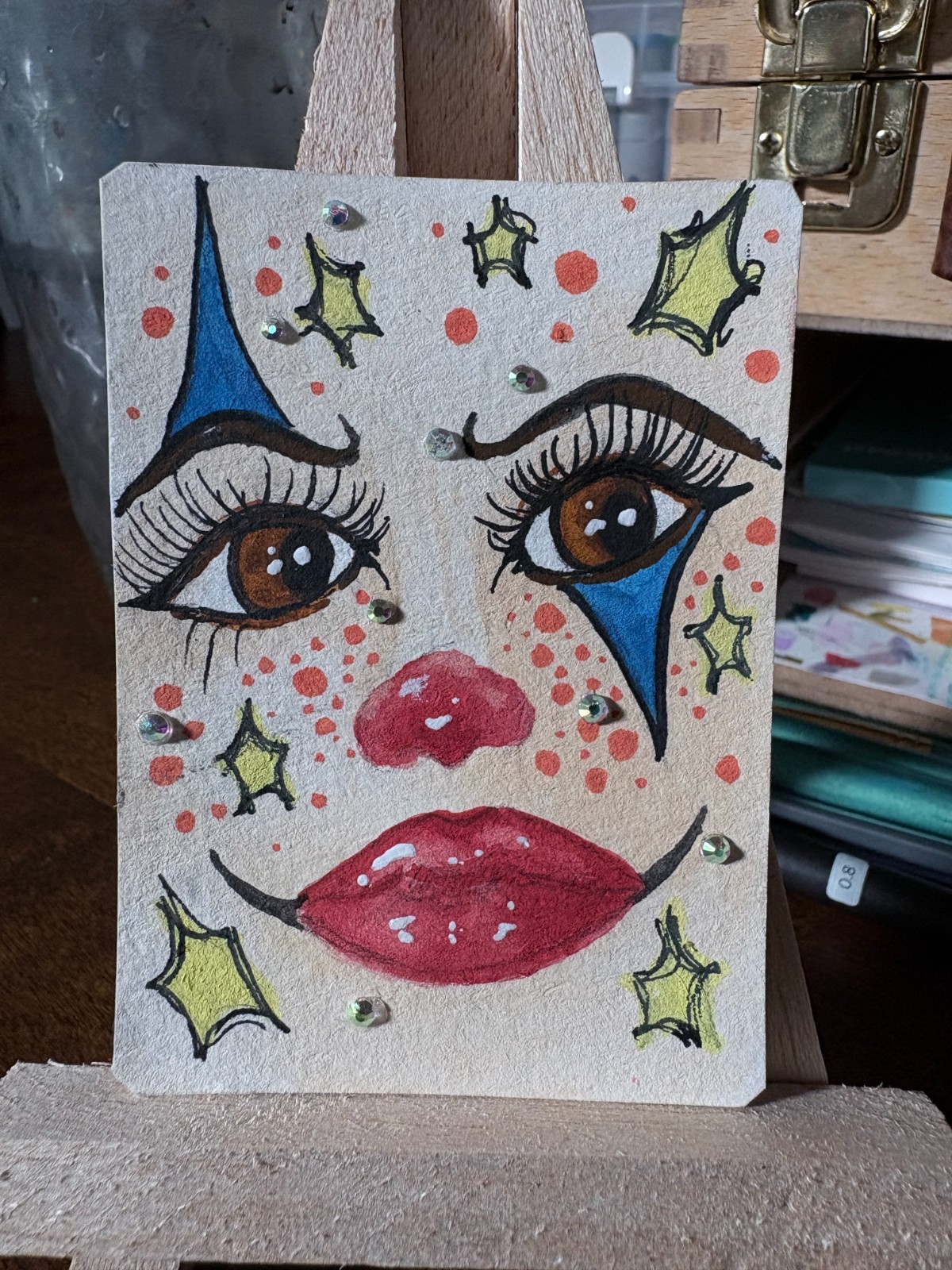 ACEOs Original Watercolor NOT PRINT | Clowned (series) 2.5 x 3.5 | artbynight3