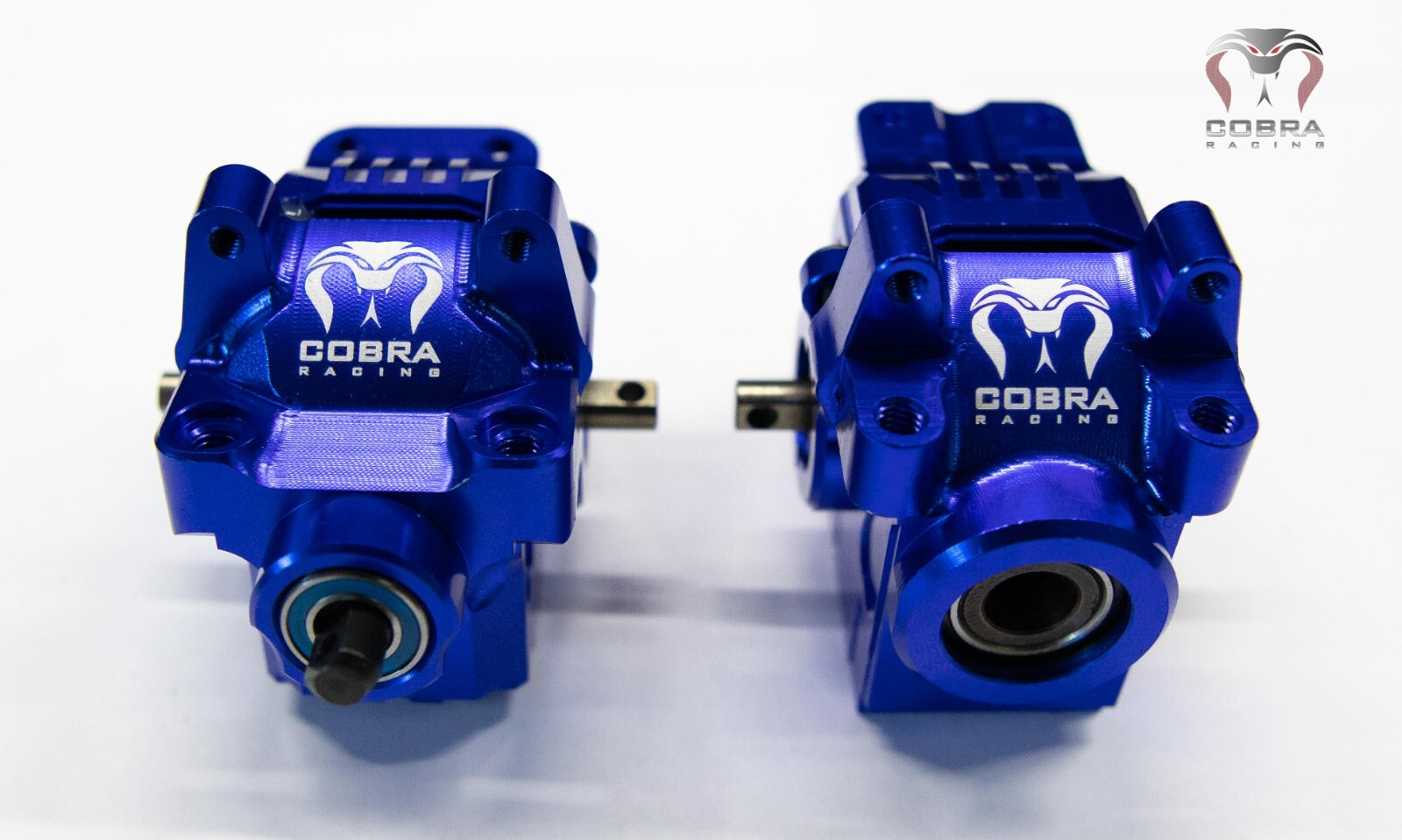 Aluminum Front + Rear Differentials COMPLETE for Traxxas Slash Rustler 4x4 BLUE