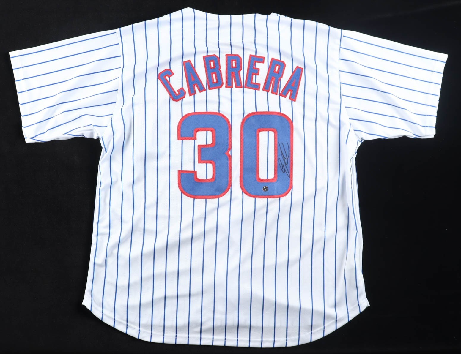 Edward Cabrera Signed Chicago Cubs Pinstriped Jersey (Wilder) Newest Cub Pitcher Edward Cabrera Signed Chicago Cubs Pinstriped Jersey (Wilder) Newest Cub Pitcher