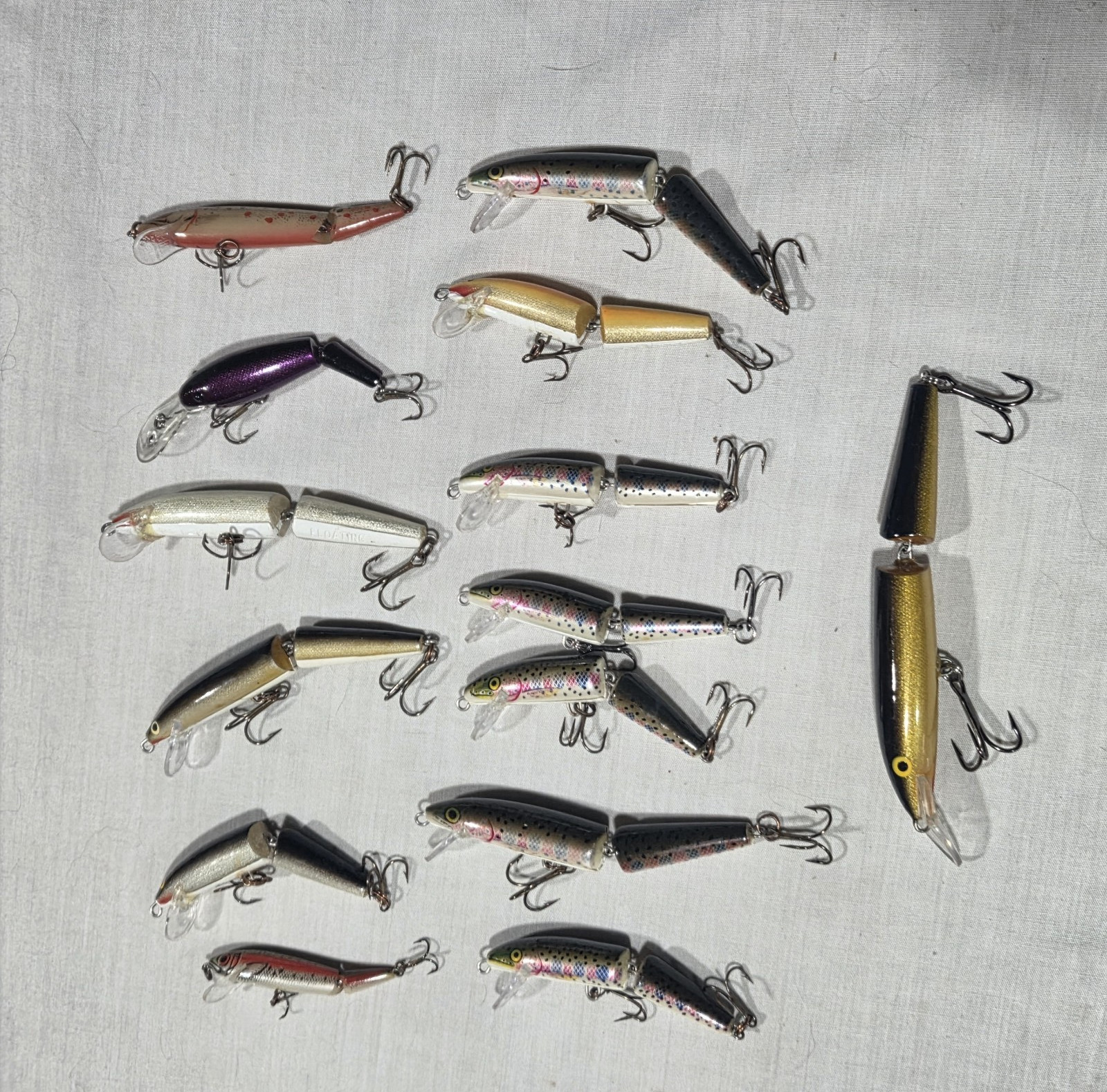 Lot Of 14 Rapala\'s Jointed Minnow Fishing Lures Lot Of 14 Rapala\'s Jointed Minnow Fishing Lures
