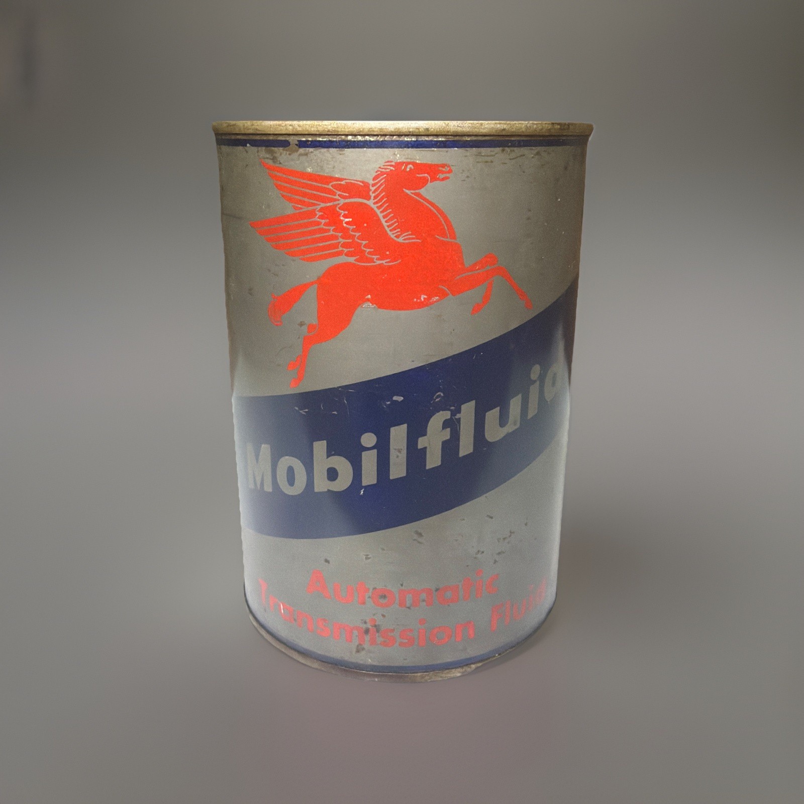 VTG Rare 1960s Mobilfluid ATF 200 Type A Empty Aluminium Can Red Pegasus GC WOW VTG Rare 1960s Mobilfluid ATF 200 Type A Empty Aluminium Can Red Pegasus GC WOW