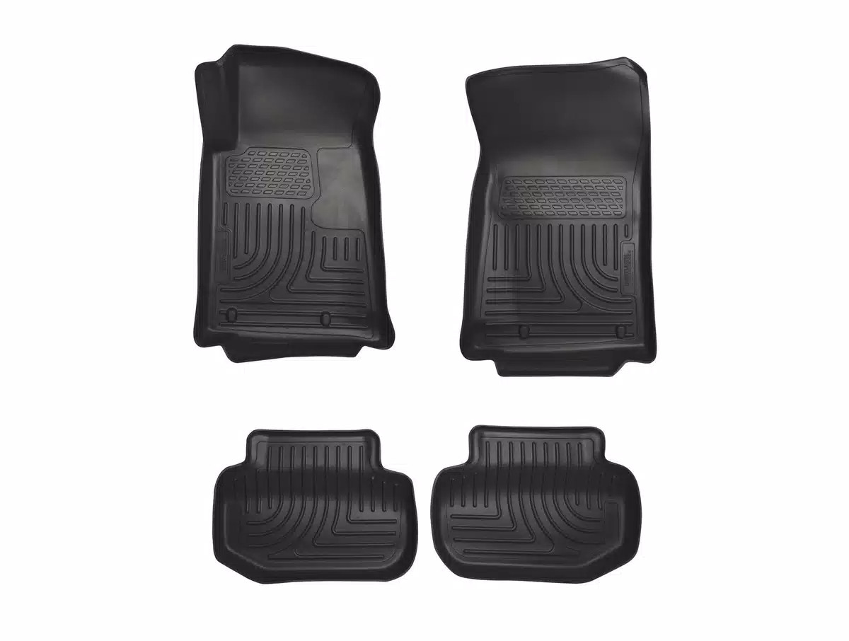 Husky Weatherbeater Mats Fit 10-15 Camaro Coupe,11-15 Convertible Front/2nd Blk