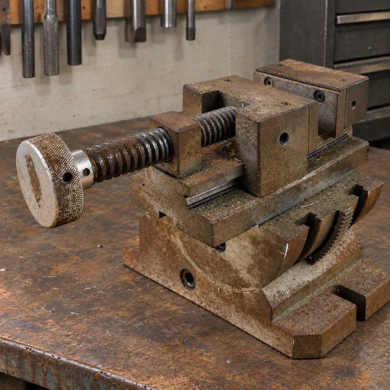 Vintage Precision Universal Compound Angle Toolmaker Machinist Vise 9” Heavy
