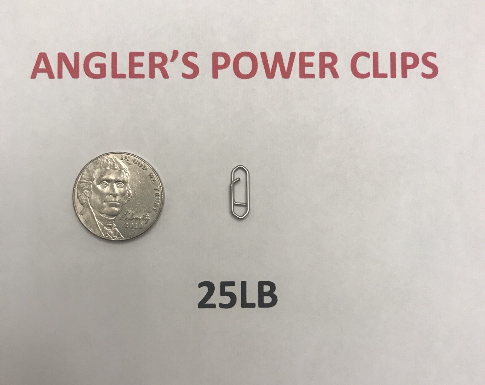 Anglers Power Clips Paperclip Fishing Lure Fast Snap 25 BULK pack 25lb USA Anglers Power Clips Paperclip Fishing Lure Fast Snap 25 BULK pack 25lb USA