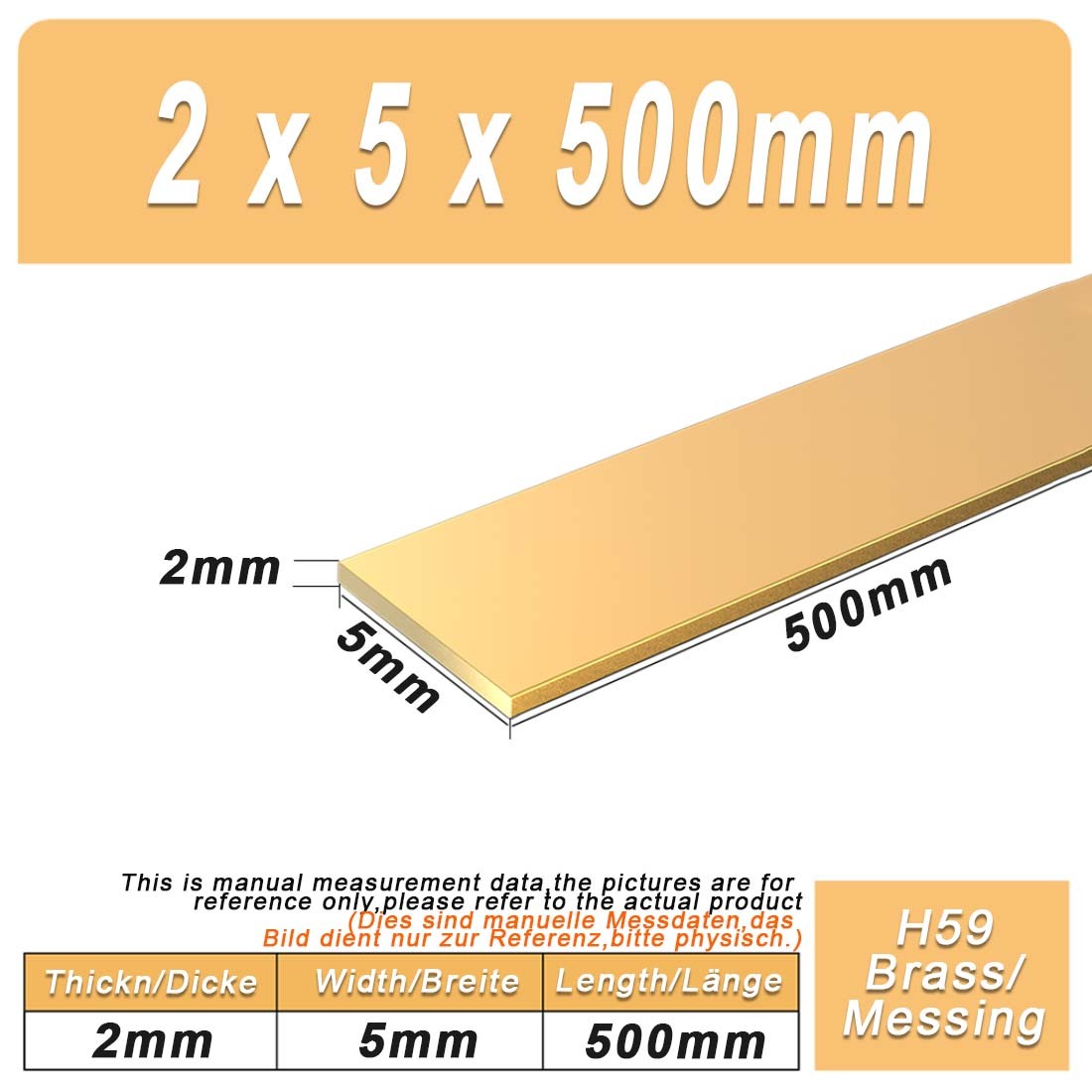 Brass Flat Bar Strip 2mm 3mm 4mm 5mm 6mm to 70mm Select Size & Length On Listing