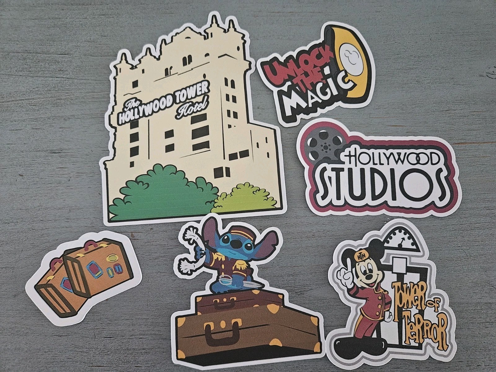 Disney's TOWER OF TERROR Printed Cardstock  6 Piece Set Embellishment Die Cuts