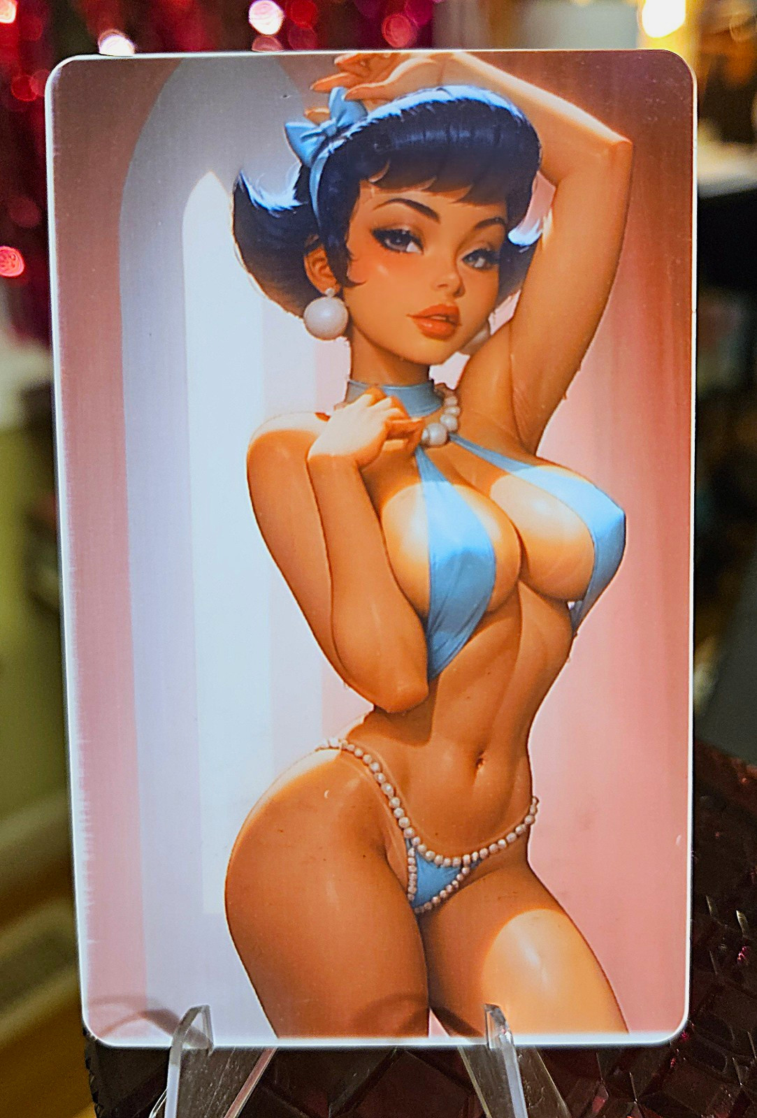 Betty Rubble Plastic Waifu Trading Card Flinstones Betty Rubble Plastic Waifu Trading Card Flinstones