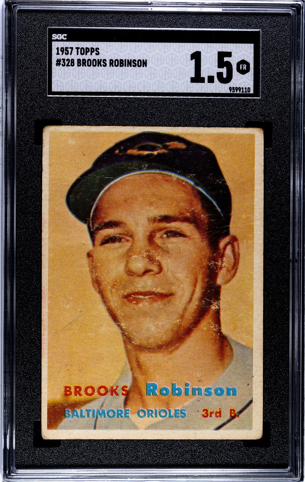 1957 Topps #328 Brooks Robinson - SGC 1.5 - Orioles HOF RC 1957 Topps #328 Brooks Robinson - SGC 1.5 - Orioles HOF RC