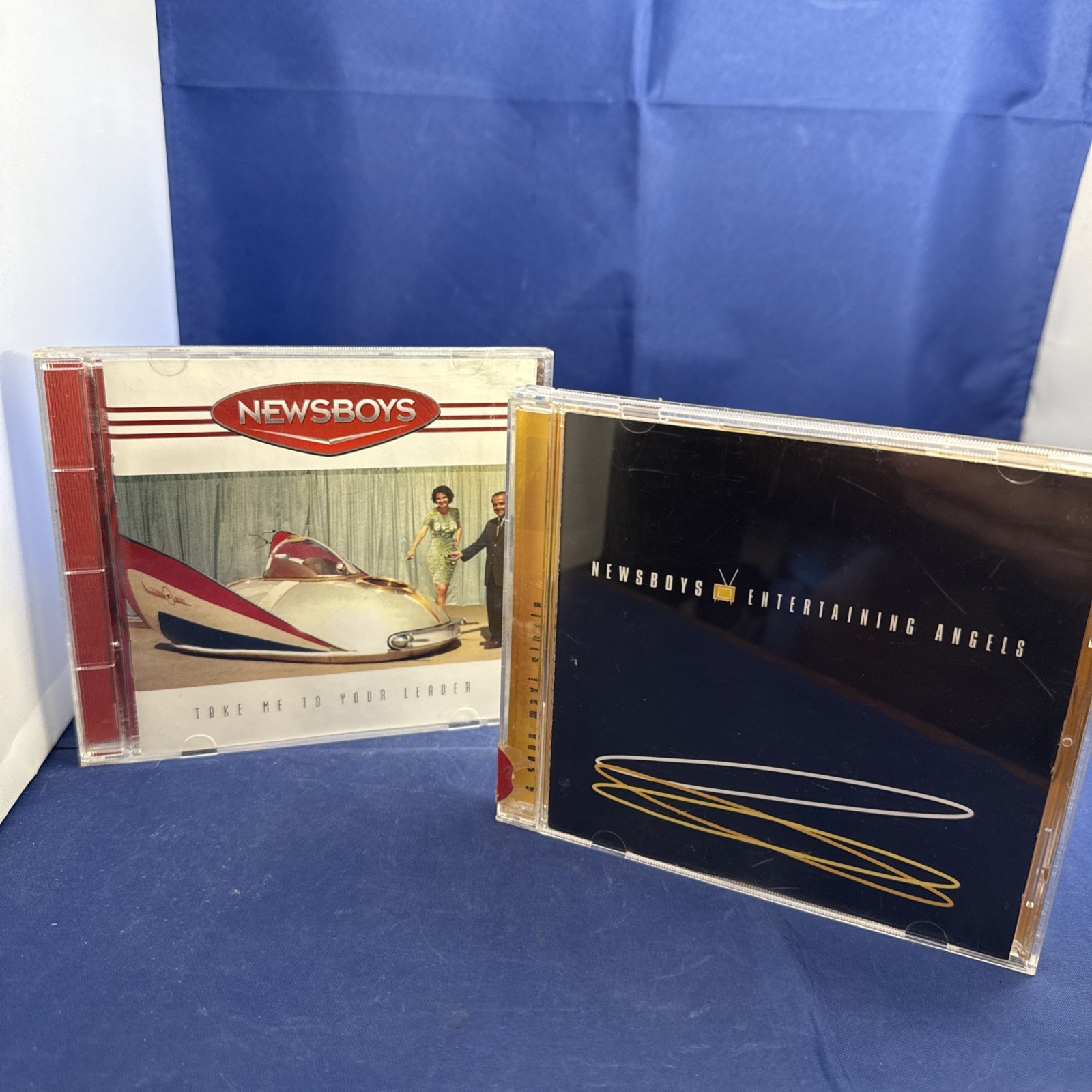 Newsboys Take Me To Your Leader, And Entertaining Angels Maxi, Single 2 CDs  VG