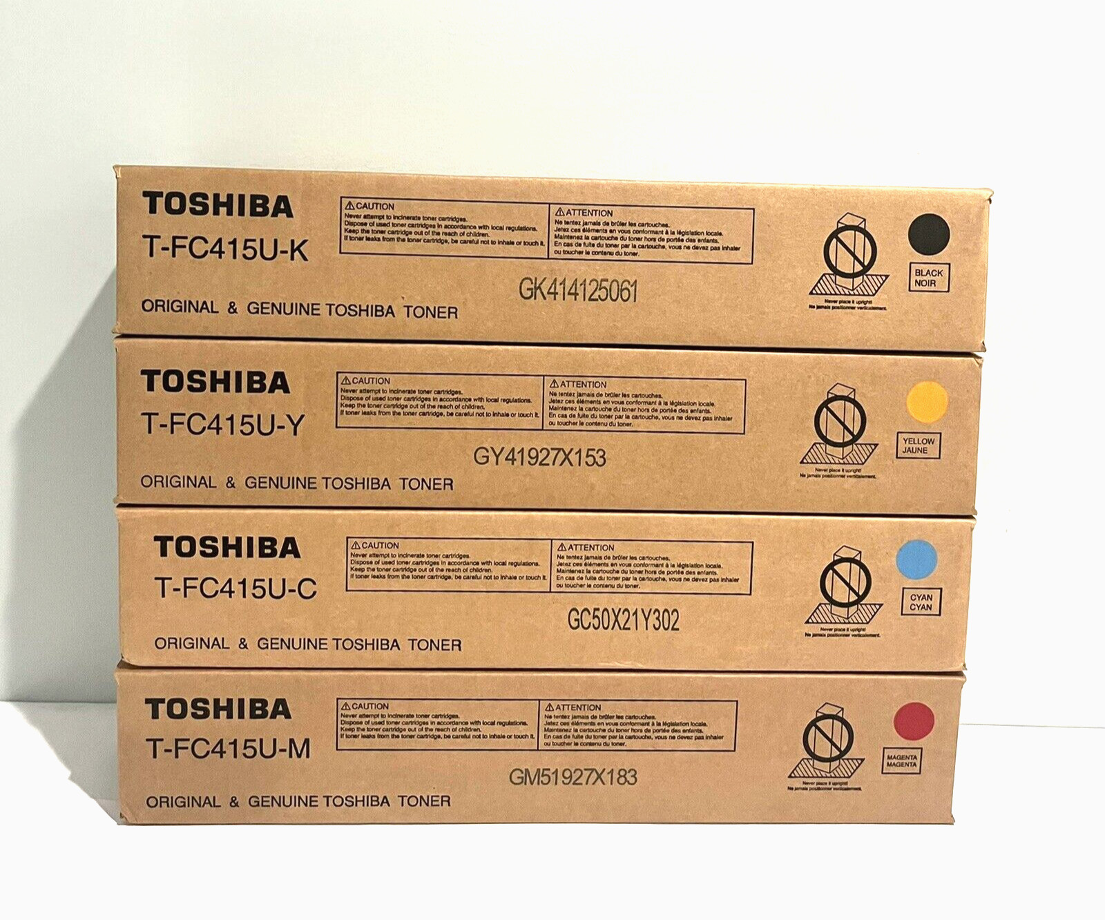 Toshiba T-FC415U Genuine Toner Cartridges Set KYCM For eStudio 2515AC,5015AC NEW Toshiba T-FC415U Genuine Toner Cartridges Set KYCM For eStudio 2515AC,5015AC NEW