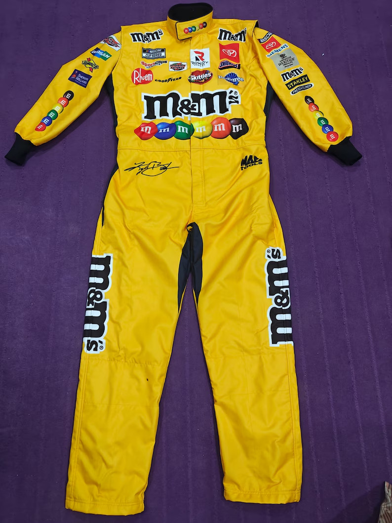 M&M Kyle Busch Go-Kart Racing Suit – Halloween karting costume sportswear
