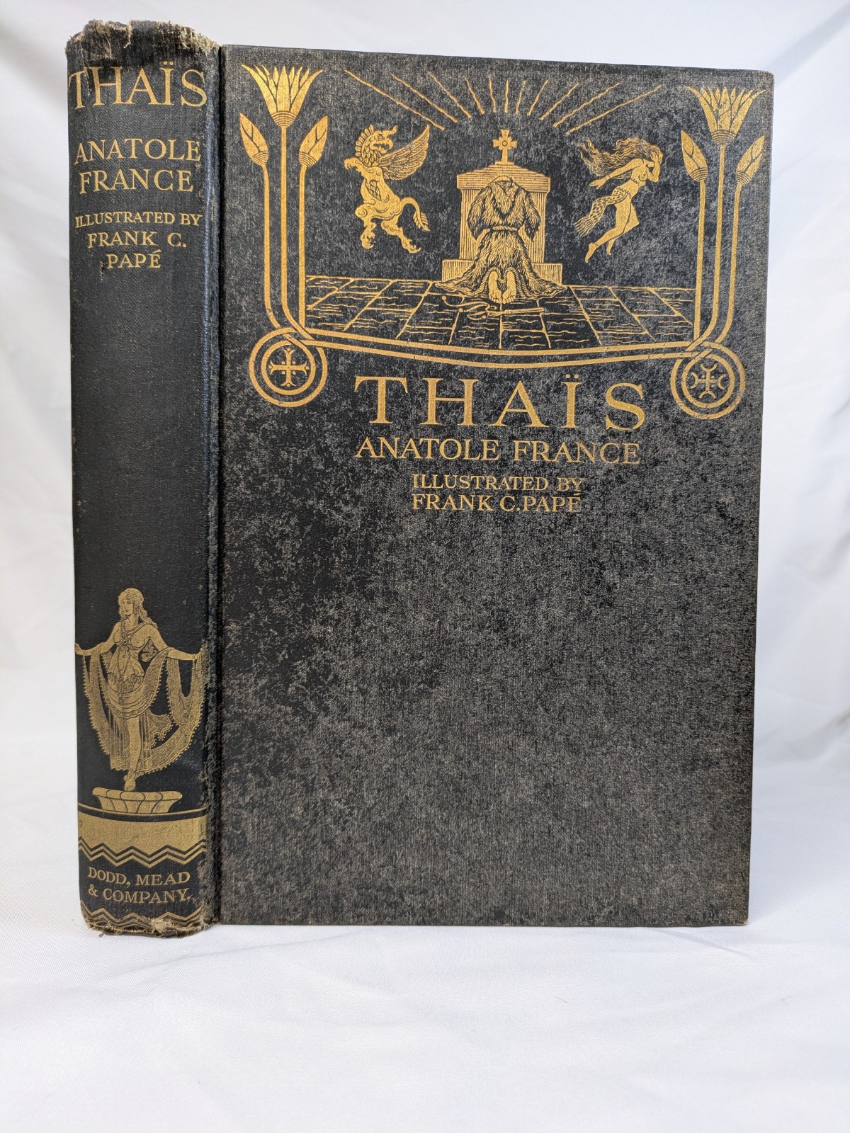 THAIS Anatole France 1926 HC Book Illustrated by Frank C. Pape uncut/unopened