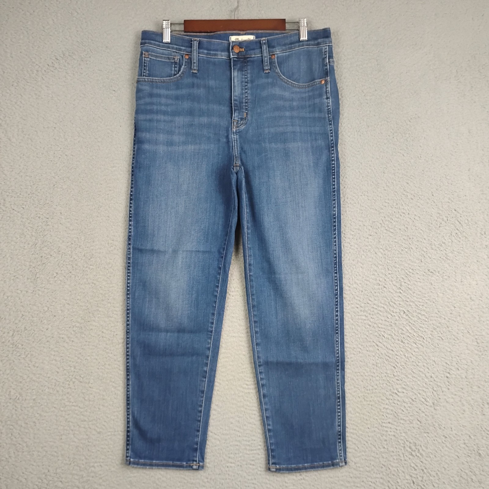 Madewell Stovepipe Jeans Women Size 31 Straight Leg High Rise Medium Wash MB466