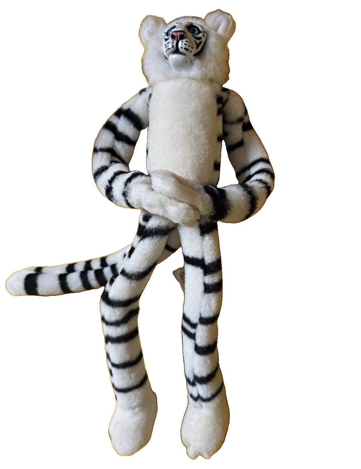 Rare Wild Republic vintage 90s hanging white tiger plush with a hard face Rare Wild Republic vintage 90s hanging white tiger plush with a hard face