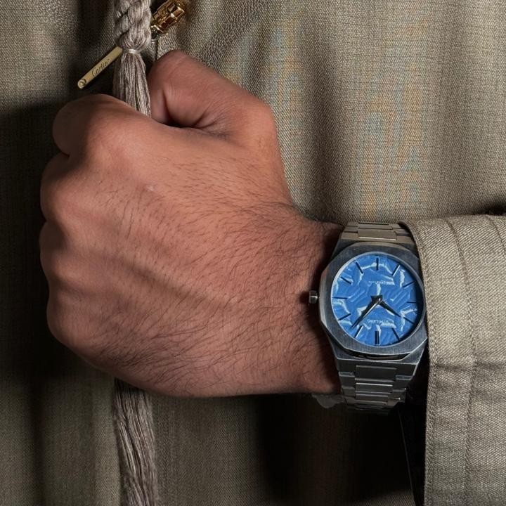 D1 Milano Olympic Blue Ultra Thin Bracelet Watch 40mm - D1-UTBJ35
