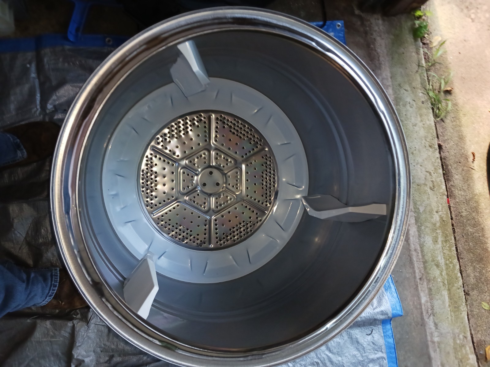 : OEM GE Dryer Drum Assembly Cylinder Tumbler WE21X23869 GTD45EASJ2WS White Rim : OEM GE Dryer Drum Assembly Cylinder Tumbler WE21X23869 GTD45EASJ2WS White Rim