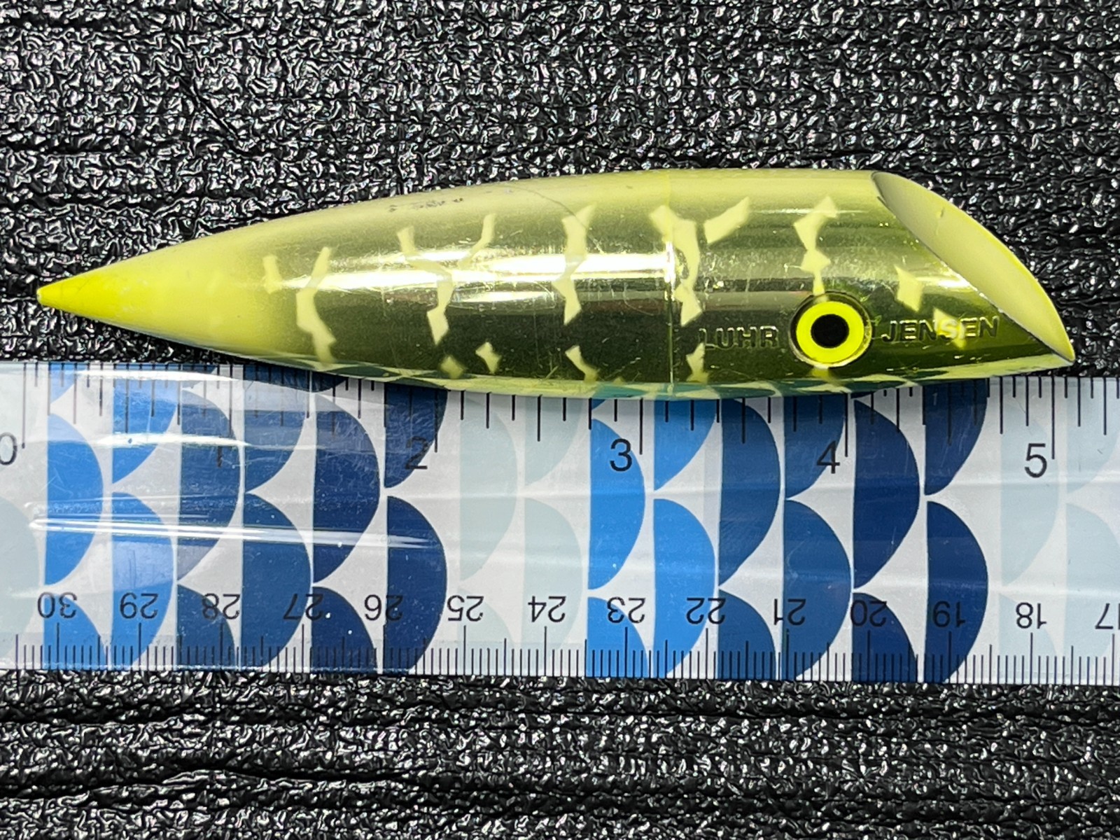 Vintage Luhr Jensen J-Plug #4 Rattle Glo Dill Pickle 1112 Salmon Trout Lure