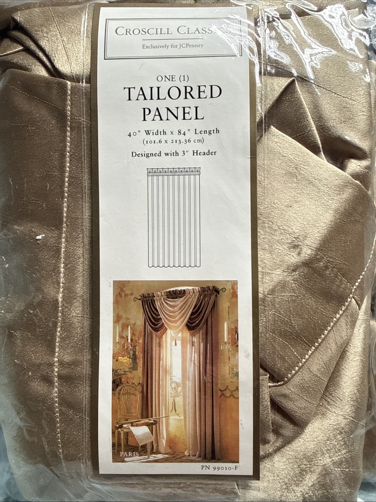 NEW CROSCILL CLASSICS 2 Tailored Panels Antique Paris 40x84 Style # 9019 $ 90