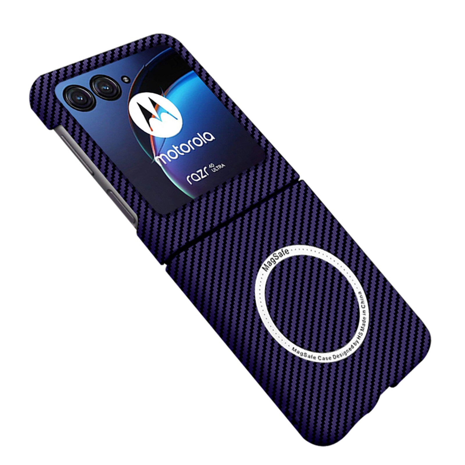 For Moto Razr 2025 Plus Razr 2024 Carbon Fiber Slim Magnetic Rugged Case Cover