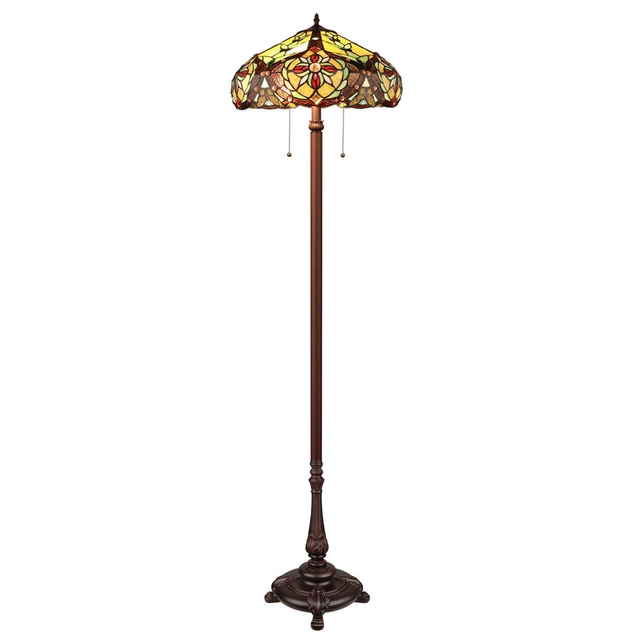 Chloe Lighting CORA Victorian-Style 2-Light Dark Bronze Finish Floor Lamp 18\