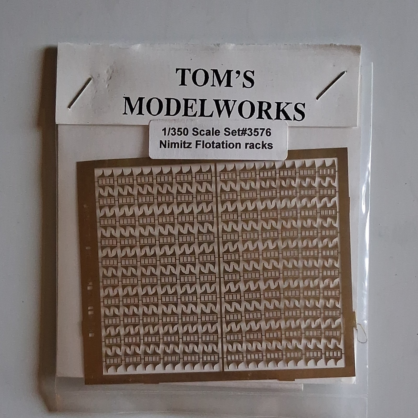 Tom\'s Modelworks 3576 1/350 Nimitz Photo-Etched Metal Flotation Racks.  NOS