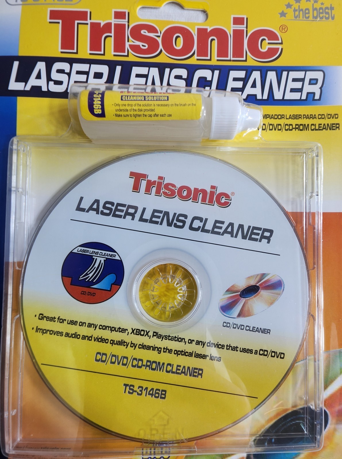 DVD Player Lens Cleaner Disc with Cleaning Solution – Laser Lens Cleaning Kit DVD Player Lens Cleaner Disc with Cleaning Solution – Laser Lens Cleaning Kit