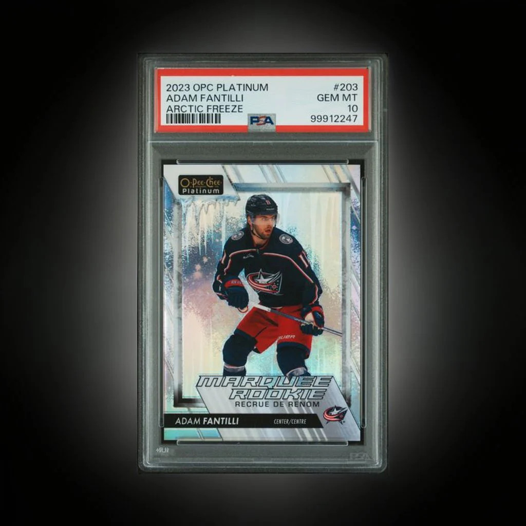 2023 O-PEE-CHEE PLATINUM ADAM FANTILLI 203 ARCTIC FREEZE PSA GEM MT 10