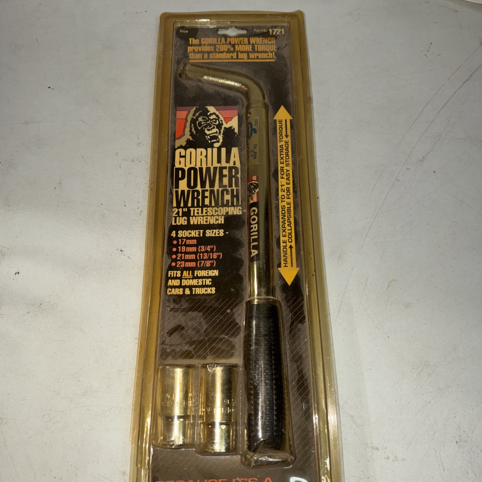 Gorilla 1721 Telescoping Lug Wrench w/Sockets