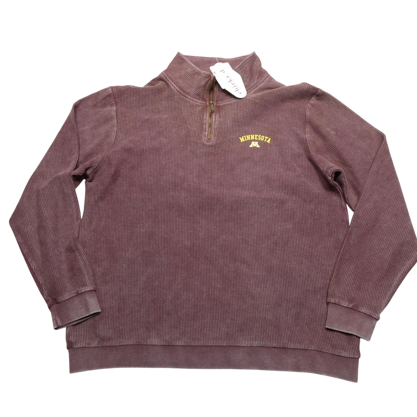 Minnesota Golden Gophers Sweatshirt Womens Large Red NCAA 1/4 Zip Chicka-d
