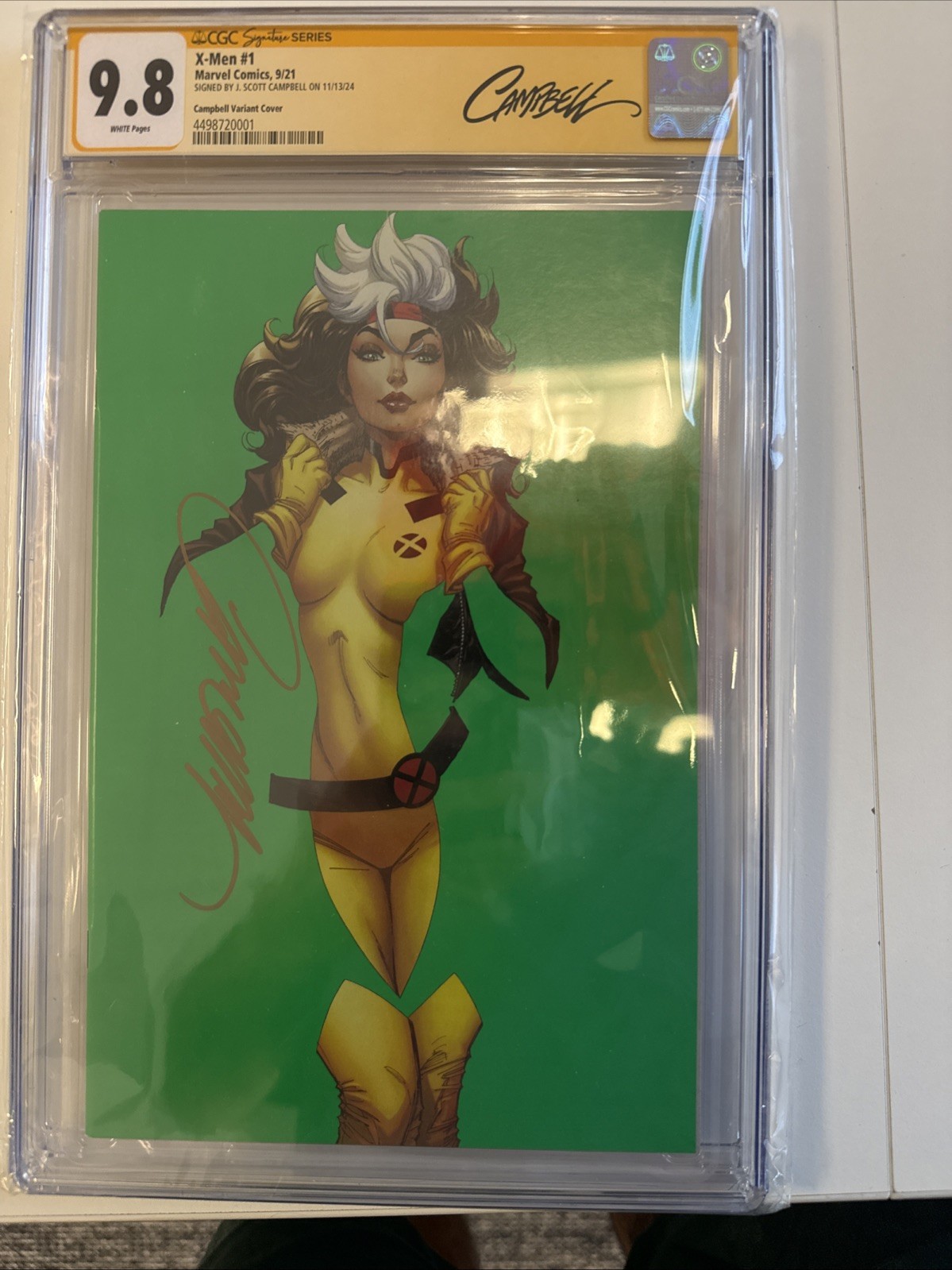 X Men 1 J Scott Campbell Negative Variant Cover Signed Autographed CGC 9.8 RARE X Men 1 J Scott Campbell Negative Variant Cover Signed Autographed CGC 9.8 RARE