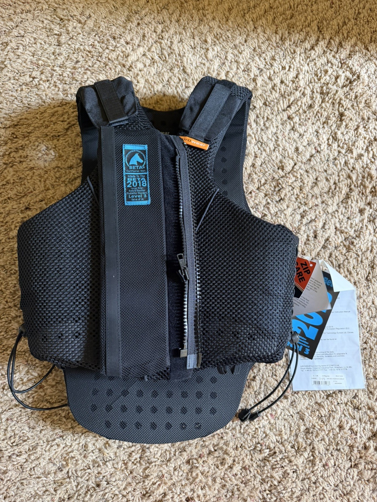 Charles Owen Airowear AirMesh Equestrian Vest Ladies size L3 NEW with tags Charles Owen Airowear AirMesh Equestrian Vest Ladies size L3 NEW with tags