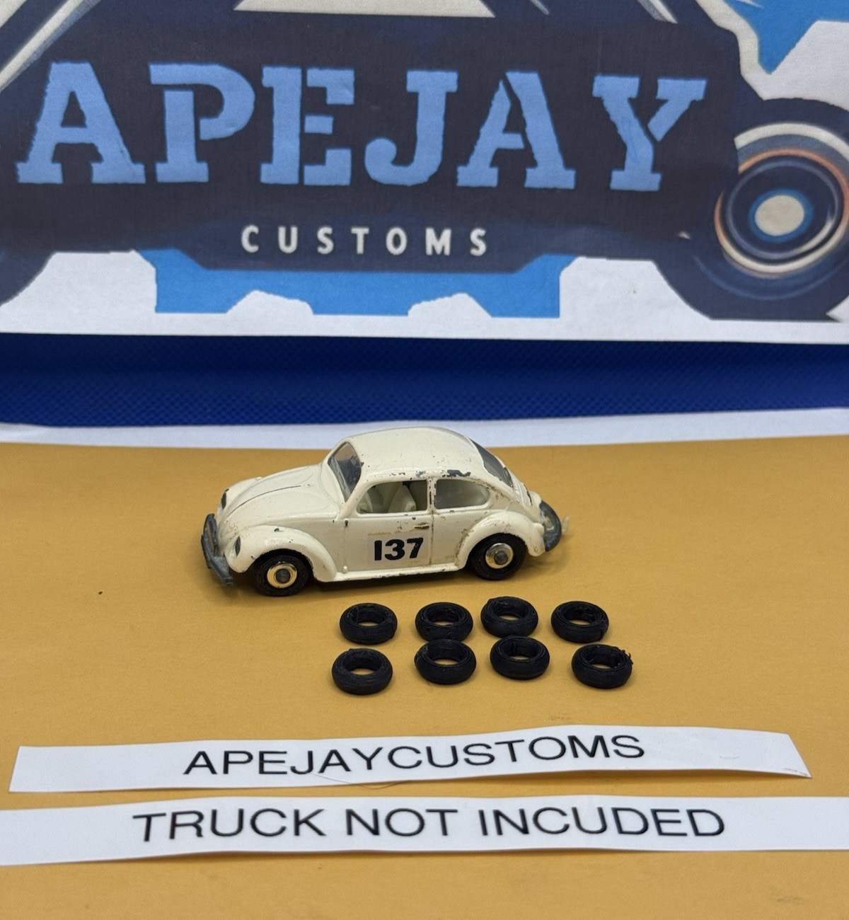 8 new Tires for lesney matchbox volkswagen 1500 saloon no. 15 8 new Tires for lesney matchbox volkswagen 1500 saloon no. 15