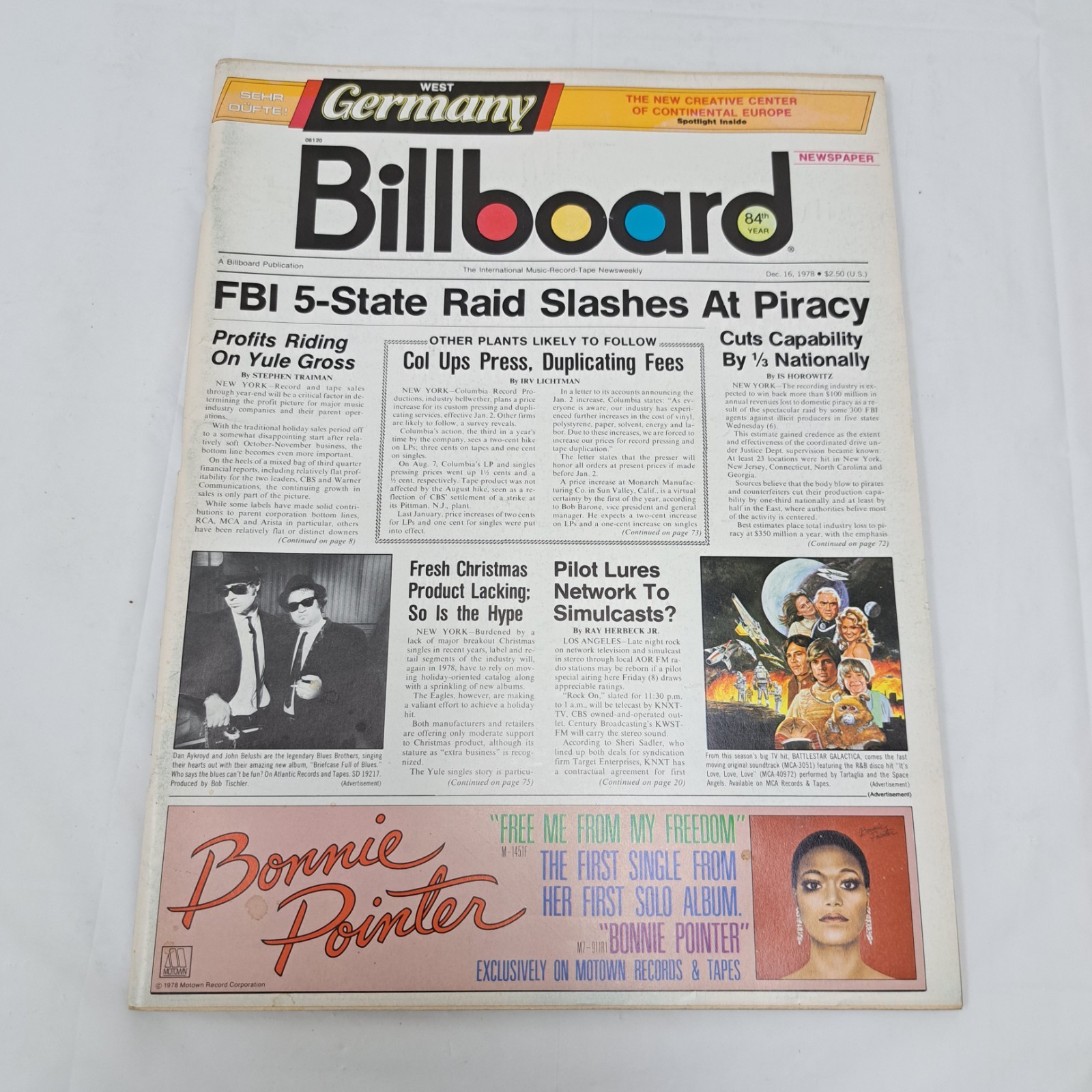 Vintage Billboard Magazine December 16 1978 Emerson Lake & Palmer Love Beach