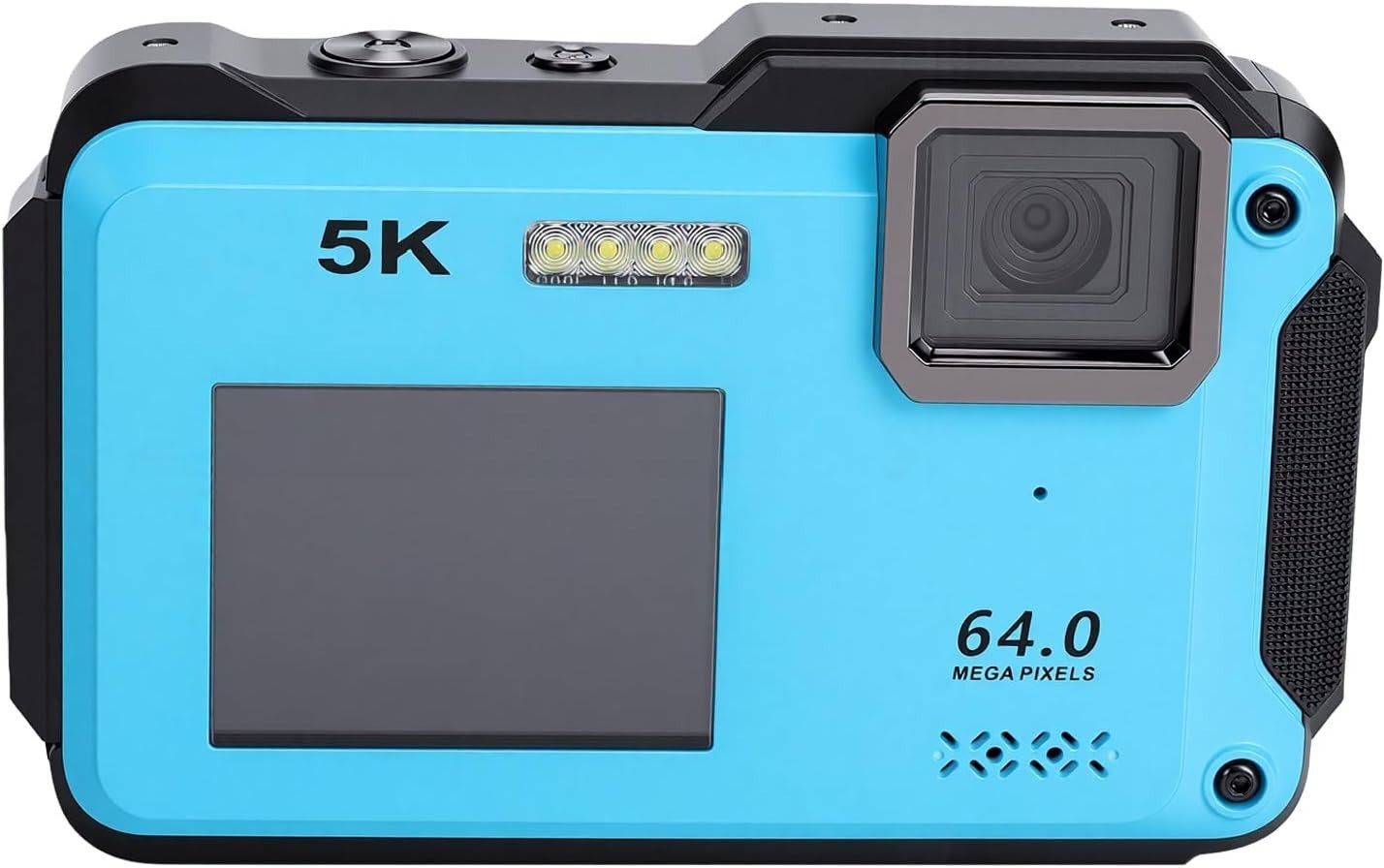 5K Underwater Digital Camera, 64MP 16X Zoom Dual Screen Water Proof 5K Underwater Digital Camera, 64MP 16X Zoom Dual Screen Water Proof