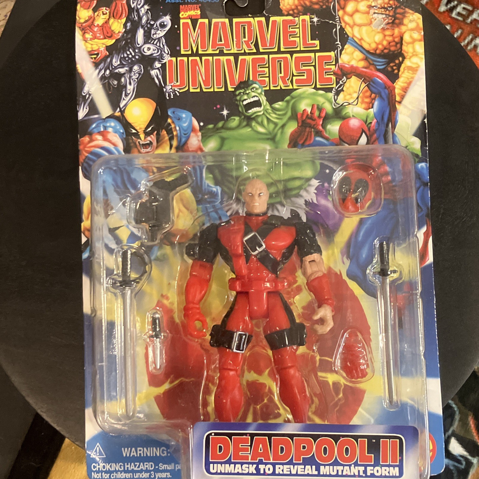 Deadpool II Unmasked Action Figure 1996 Sealed - ToyBiz Marvel Universe Deadpool II Unmasked Action Figure 1996 Sealed - ToyBiz Marvel Universe