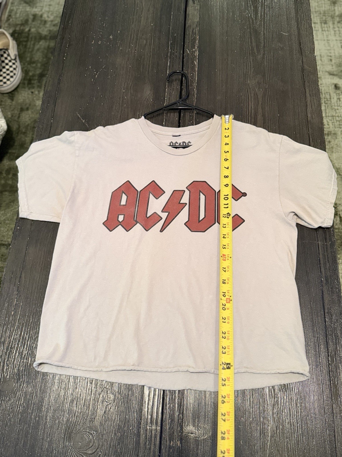 AC/DC Highway to Hell Double Sided Graphic Tee Cream Vintage Style Band Shirt AC/DC Highway to Hell Double Sided Graphic Tee Cream Vintage Style Band Shirt