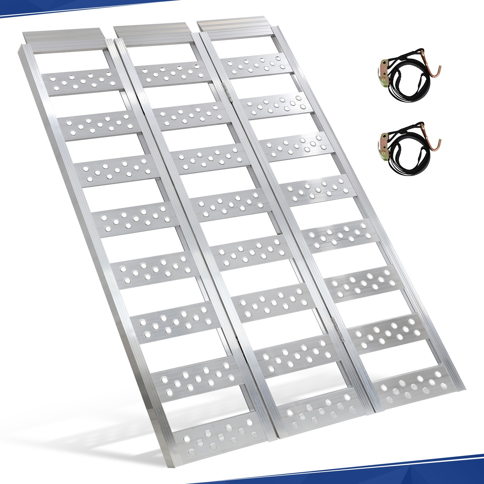 Aluminum Tri-Fold Ramp Heavy-Duty Truck Bed ATV Motorcycle Bike Loading Ramp Aluminum Tri-Fold Ramp Heavy-Duty Truck Bed ATV Motorcycle Bike Loading Ramp