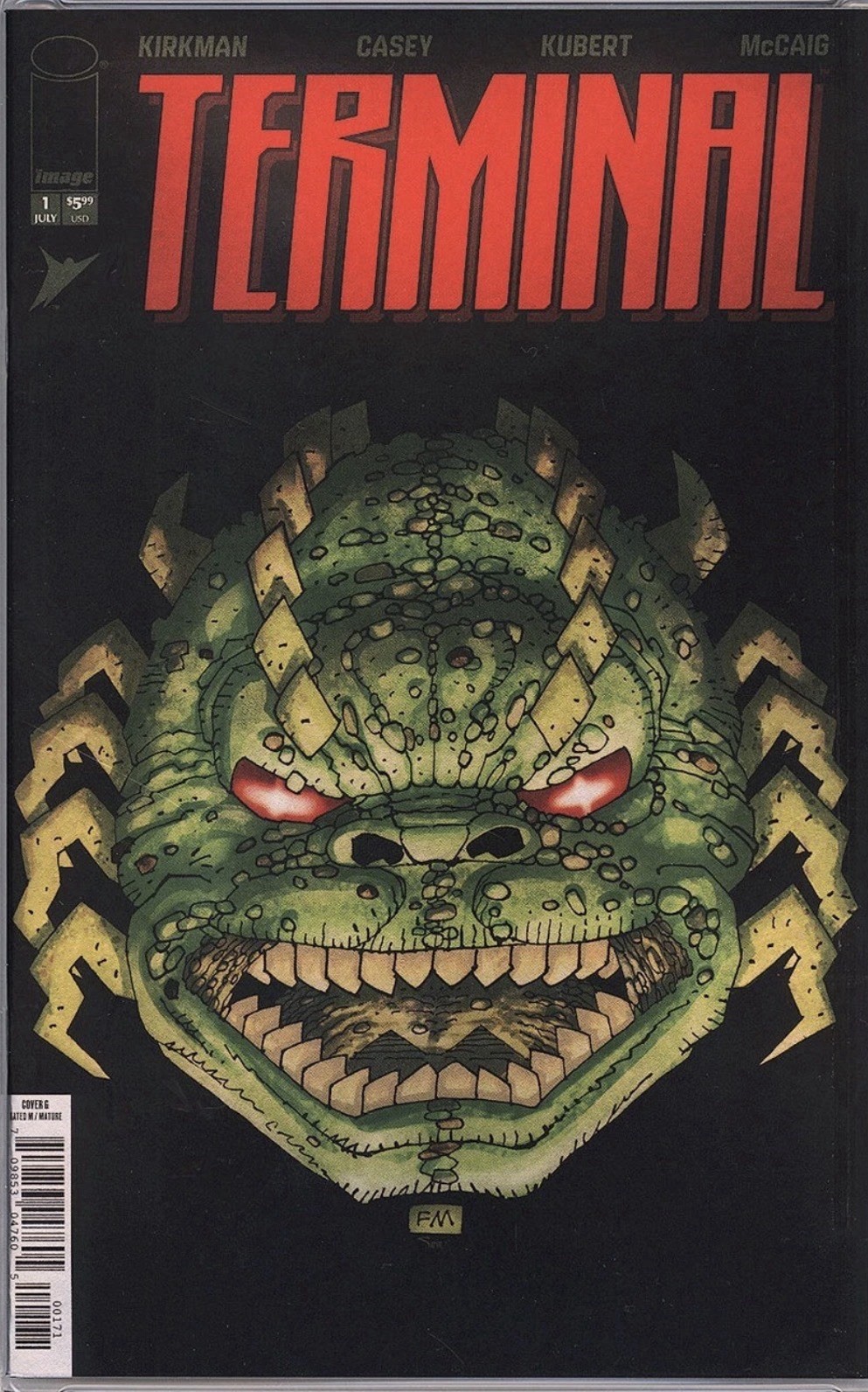TERMINAL 1 FOIL COVER FRANK MILLER & ALEX SINCLAIR 1:100 ART ANDY KUBERT 2026 . TERMINAL 1 FOIL COVER FRANK MILLER & ALEX SINCLAIR 1:100 ART ANDY KUBERT 2026 .