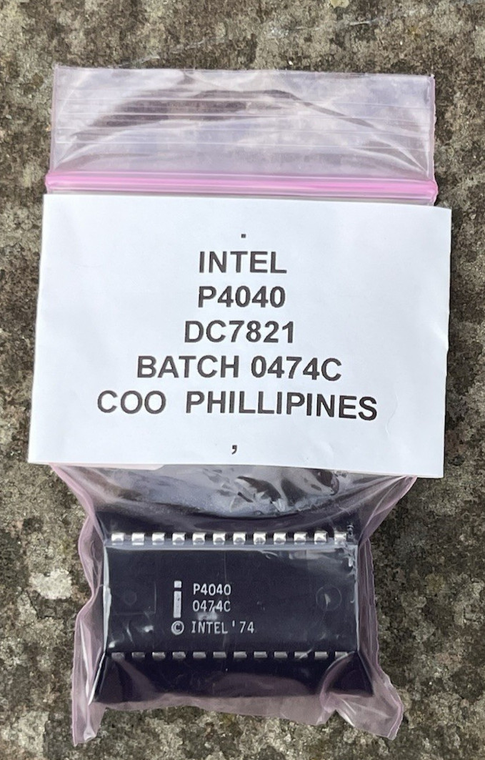 A30) INTEL P4040 - COLLECTOR GRADE - NEW OLD STOCK - UPGRADED C4004 - 1978 A30) INTEL P4040 - COLLECTOR GRADE - NEW OLD STOCK - UPGRADED C4004 - 1978