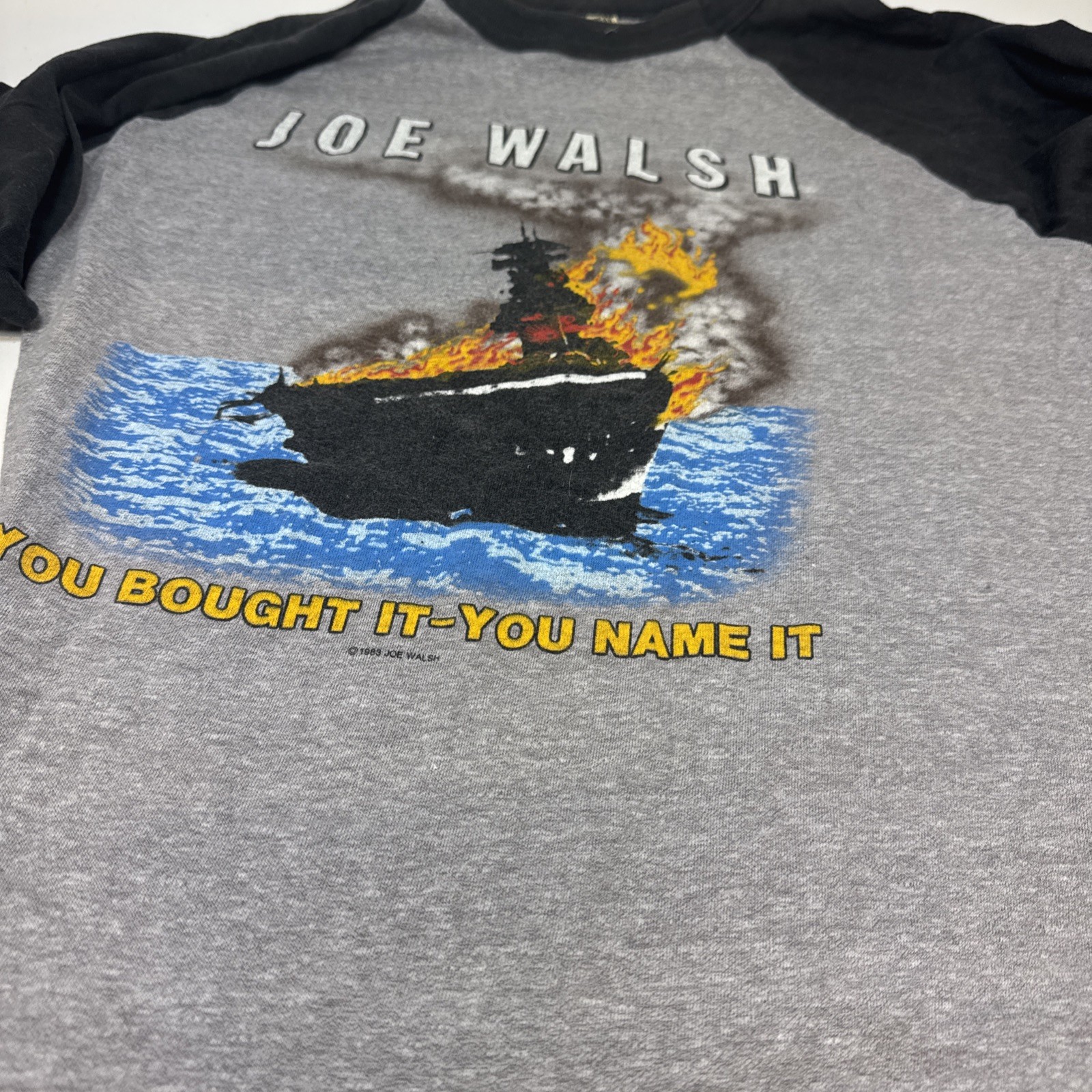 Joe Walsh “You Bought It, You Name It” 1983 Tour T-Shirt Size L Joe Walsh “You Bought It, You Name It” 1983 Tour T-Shirt Size L