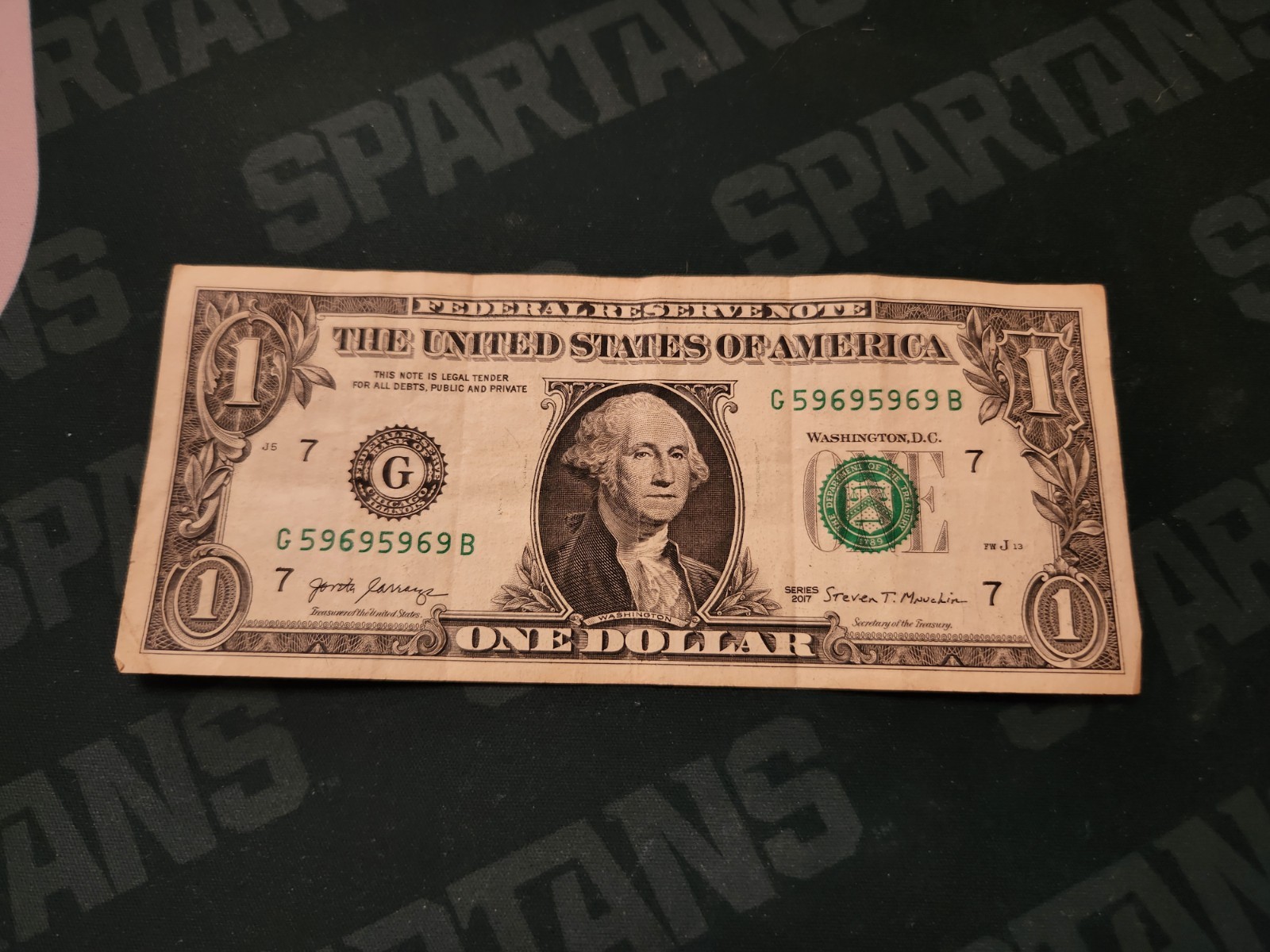 Repeater Fancy Serial Number One Dollar Bill 2017 5969 59 69 Special Extra Green Repeater Fancy Serial Number One Dollar Bill 2017 5969 59 69 Special Extra Green