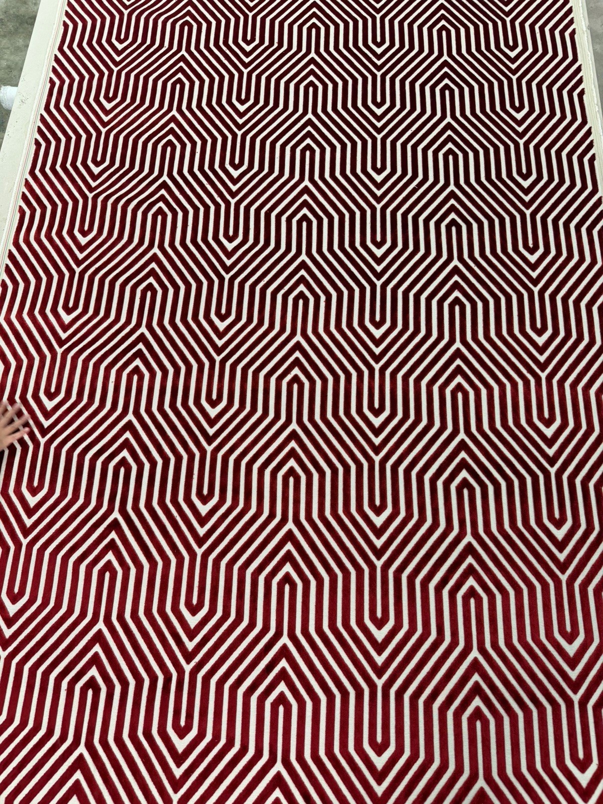 Schumacher Designer Fabric “ Vanderbilt Velvet” GARNET Schumacher Designer Fabric “ Vanderbilt Velvet” GARNET