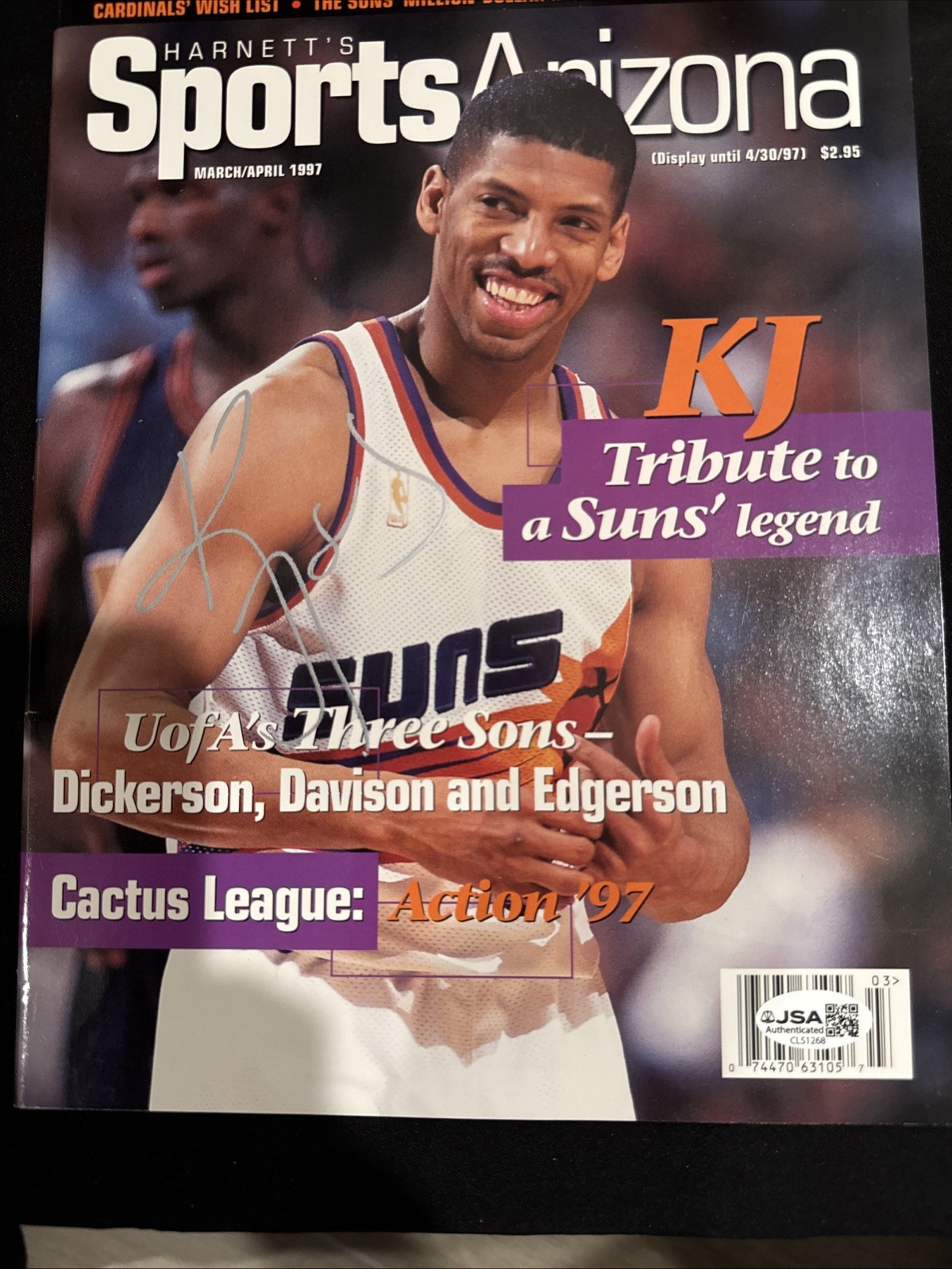KEVIN JOHNSON signed Autographed 1997 Sports AZ Magazine JSA COA Auto KEVIN JOHNSON signed Autographed 1997 Sports AZ Magazine JSA COA Auto
