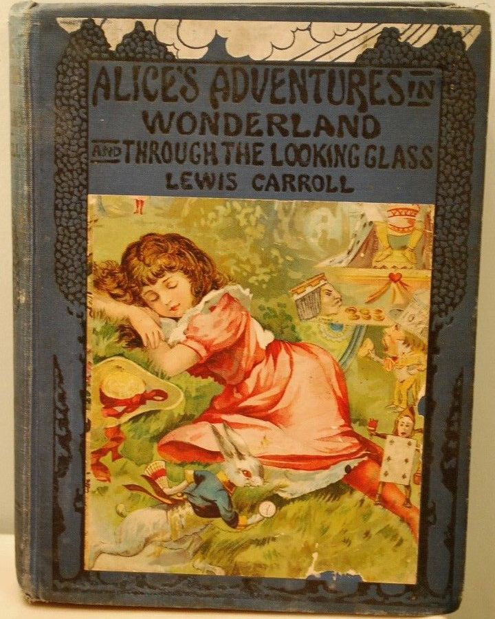 RARE 1898 Hardcover Book ALICE\'S ADVENTURES IN WONDERLAND Lewis Carroll ILLUSTR.