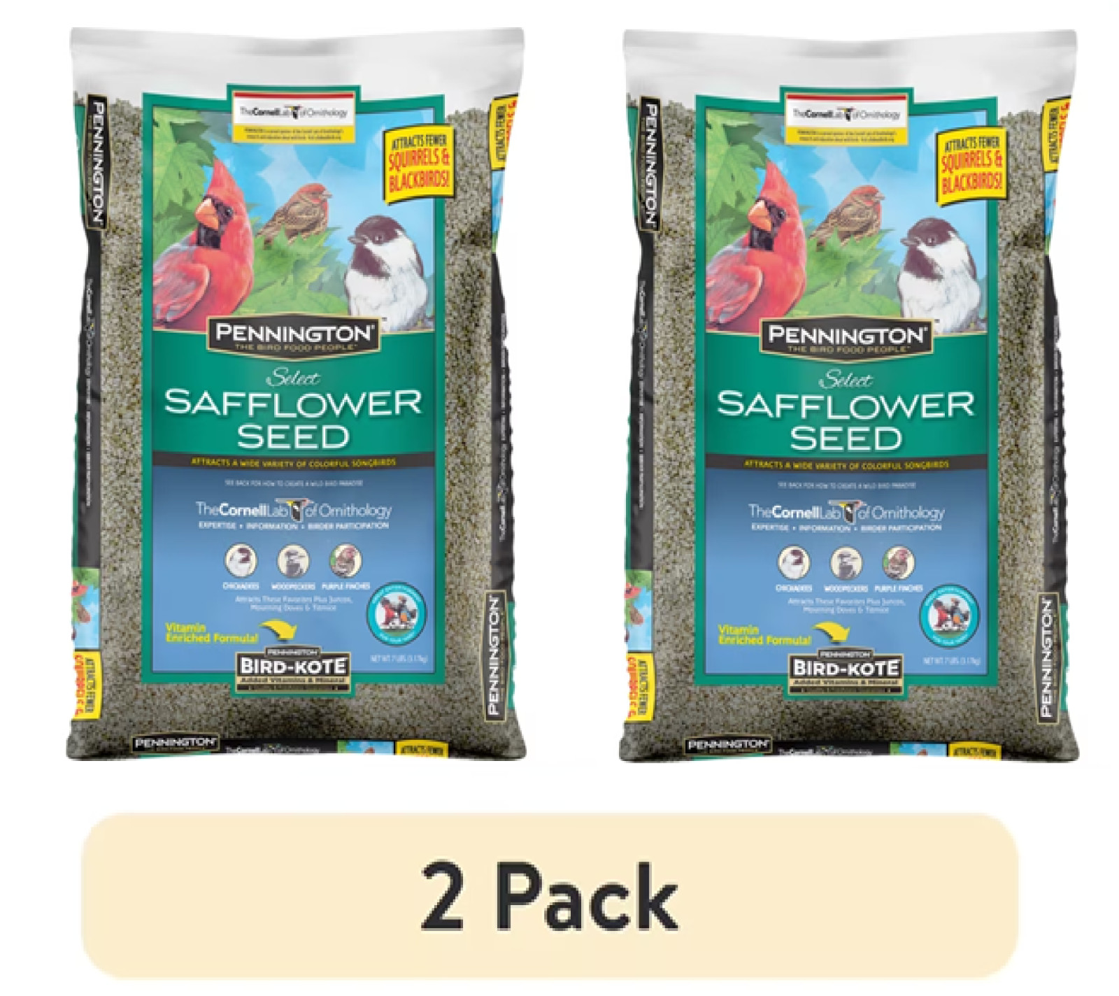 Pennington Recipe Selects Safflower Seed Wild Bird Feed and Seed, 7 lb 2 Pack