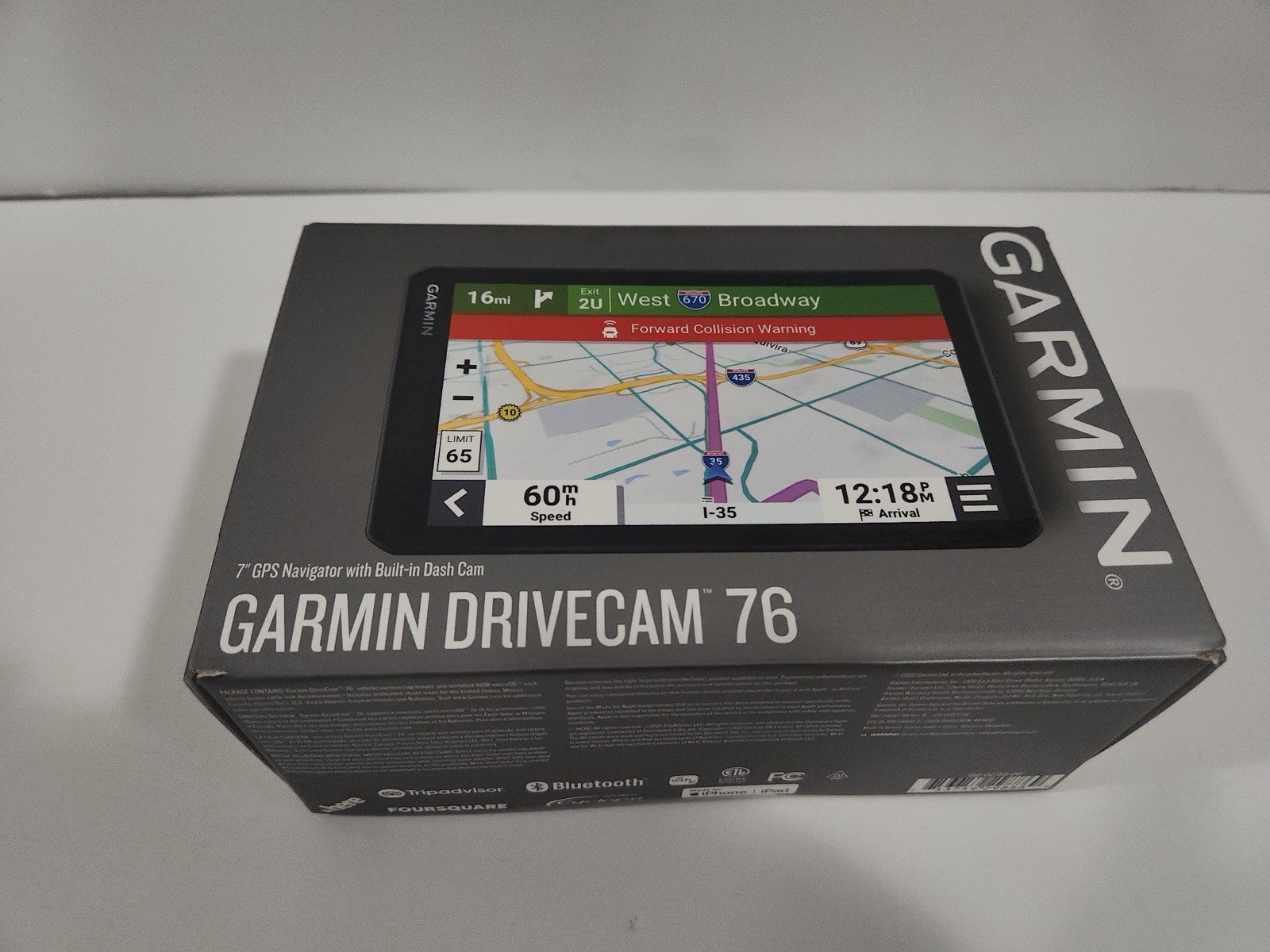 Garmin DriveCam 76 GPS Navigator 7-inch with Built-in Dash Cam 010-02729-00 NEW