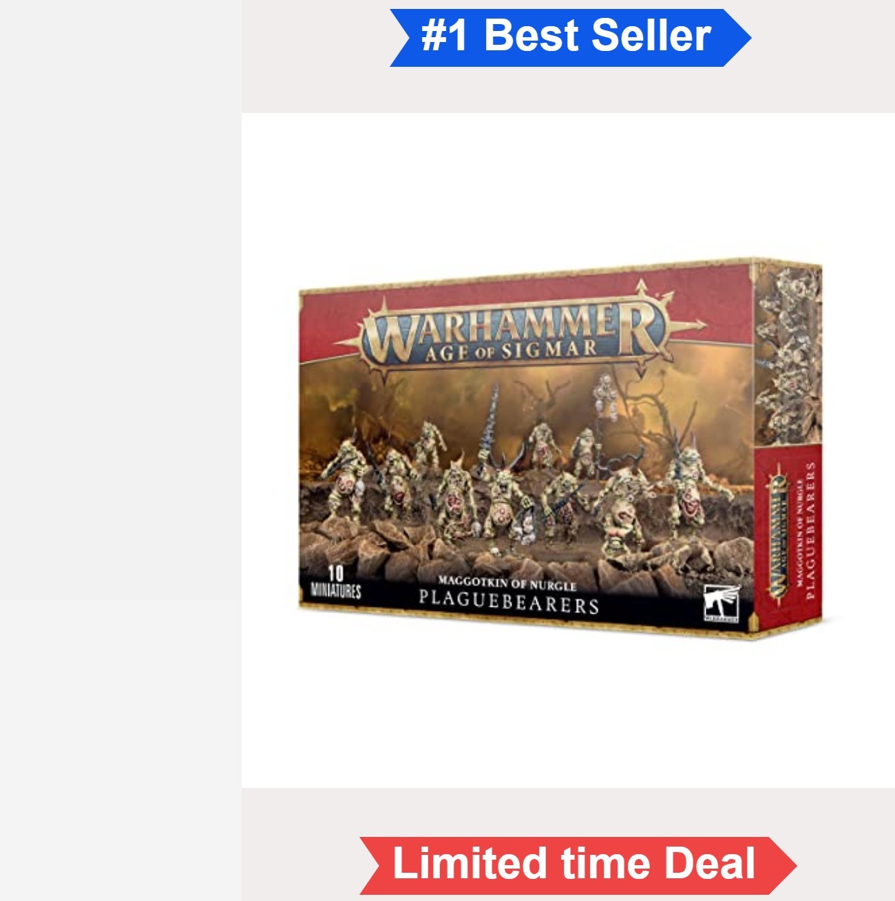 Daemons of Nurgle Plaguebearers 10 Miniatures 74 Piece Plastic Kit 32mm Bases