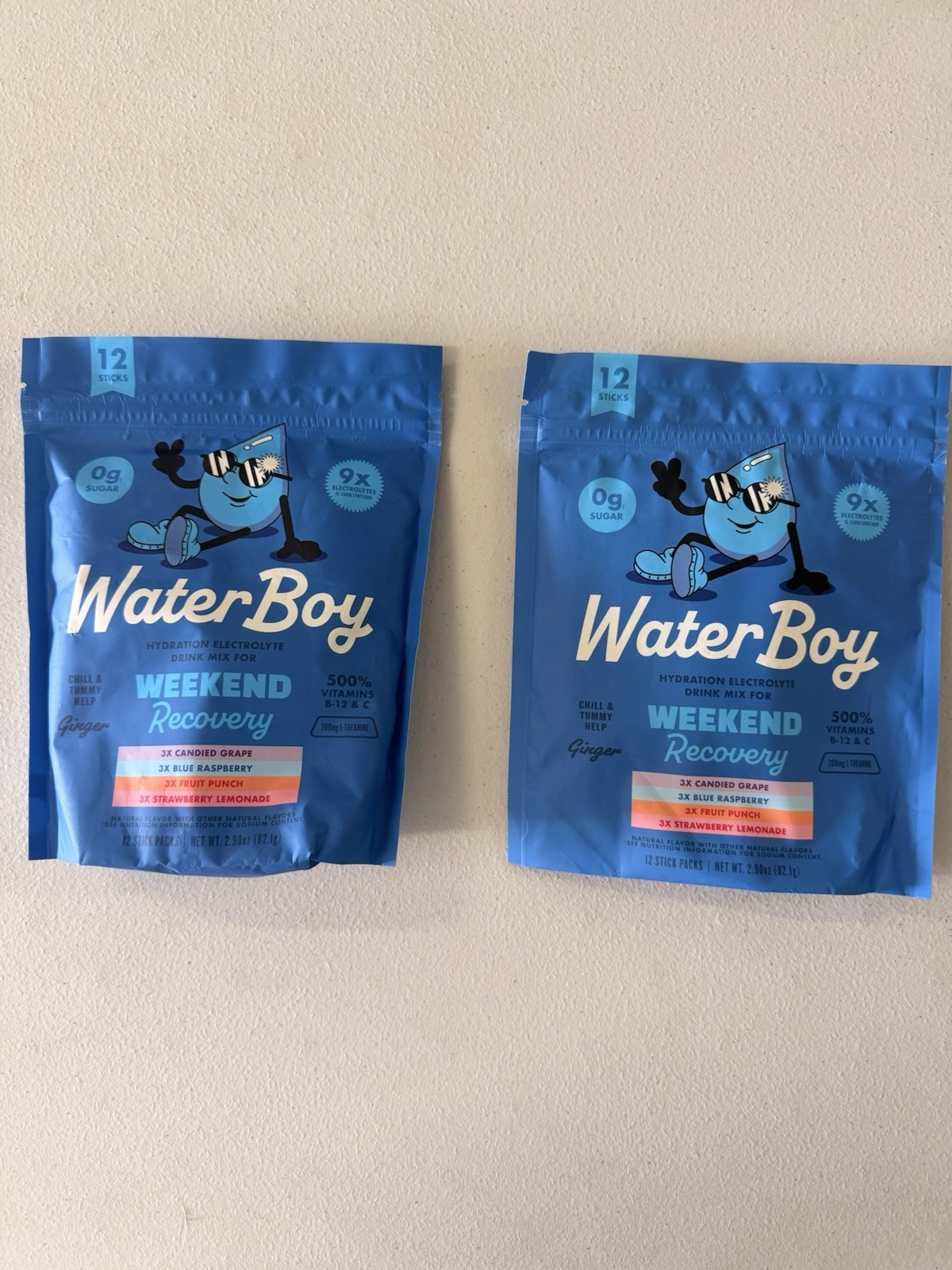 Waterboy Weekend Recovery Variety Pack Hydration 24 Sticks