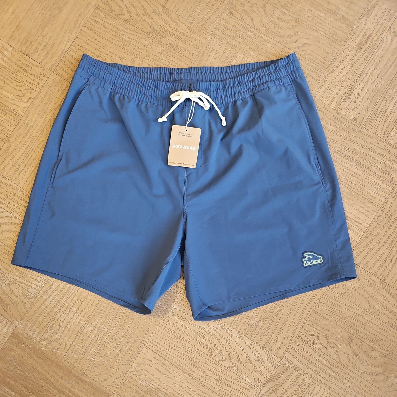 Patagonia Men’s Hydropeak Volley 16in Board Short Large Tidepool Blue NWT