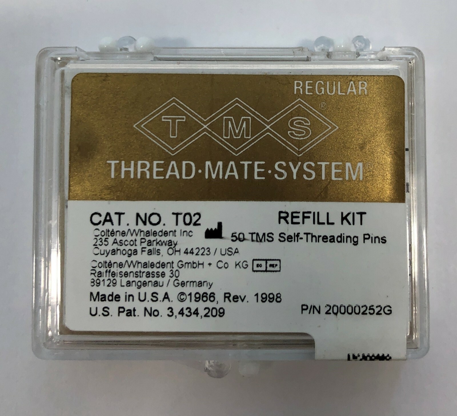 *50-Pieces* Coltene Regular Thread-Mate System Refill Kit T02 *50-Pieces* Coltene Regular Thread-Mate System Refill Kit T02